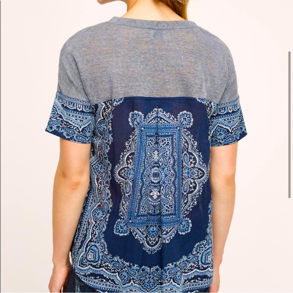 NWT ANTHROPOLOGIE SZ-L BANDANA PRINT SHIRT